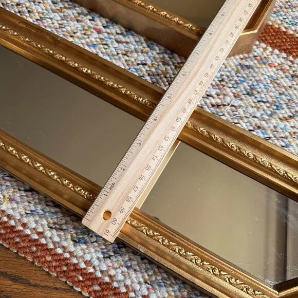 Pair of Vintage Home Interiors Hollywood Regency Ornate Gold Wall Mirrors